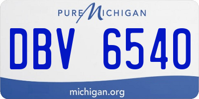 MI license plate DBV6540