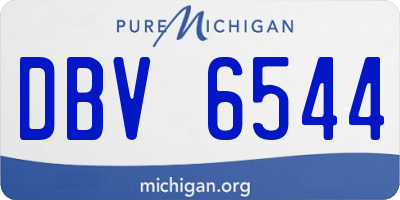 MI license plate DBV6544