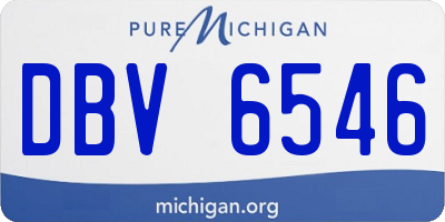 MI license plate DBV6546