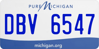 MI license plate DBV6547