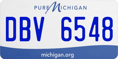 MI license plate DBV6548