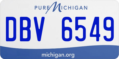 MI license plate DBV6549
