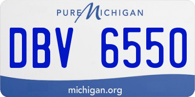 MI license plate DBV6550