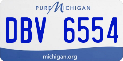 MI license plate DBV6554