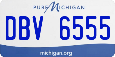 MI license plate DBV6555