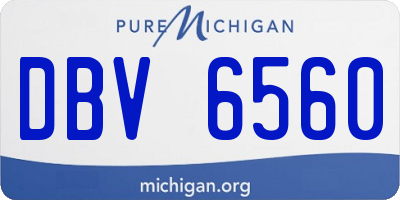MI license plate DBV6560
