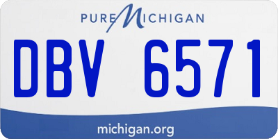 MI license plate DBV6571