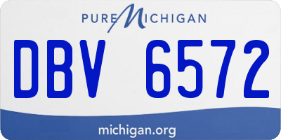 MI license plate DBV6572