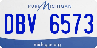 MI license plate DBV6573