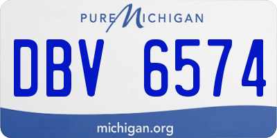 MI license plate DBV6574