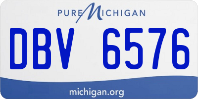 MI license plate DBV6576