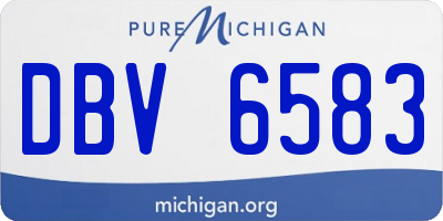 MI license plate DBV6583
