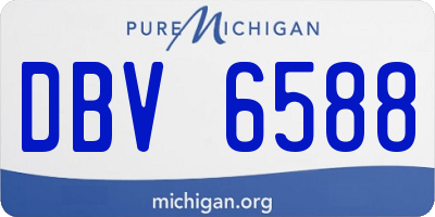MI license plate DBV6588