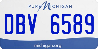 MI license plate DBV6589