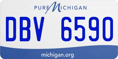 MI license plate DBV6590