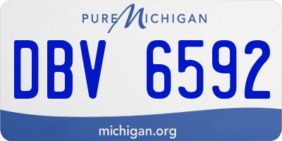 MI license plate DBV6592