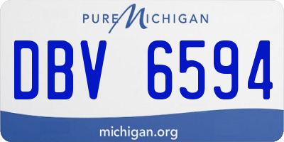 MI license plate DBV6594