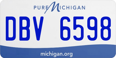 MI license plate DBV6598