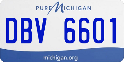 MI license plate DBV6601