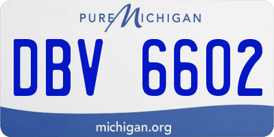 MI license plate DBV6602