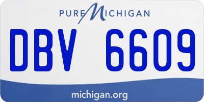 MI license plate DBV6609