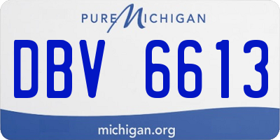 MI license plate DBV6613