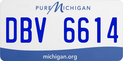 MI license plate DBV6614