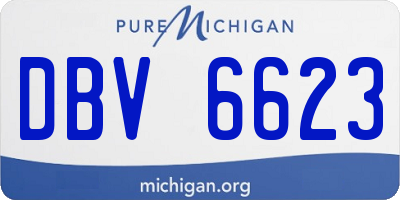 MI license plate DBV6623