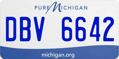 MI license plate DBV6642
