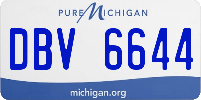 MI license plate DBV6644