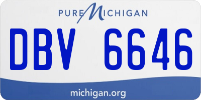 MI license plate DBV6646