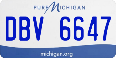 MI license plate DBV6647