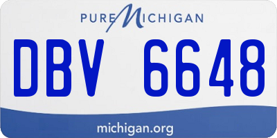MI license plate DBV6648