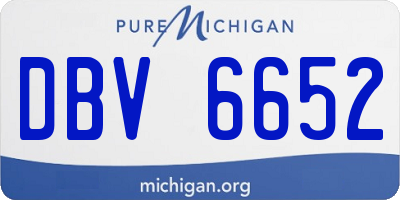 MI license plate DBV6652