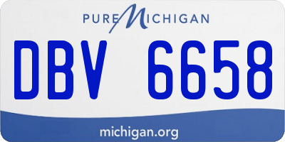 MI license plate DBV6658