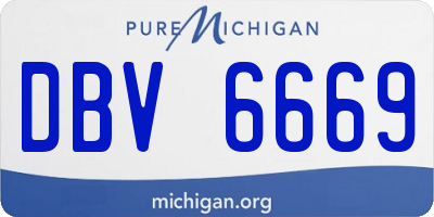 MI license plate DBV6669