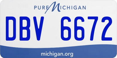 MI license plate DBV6672