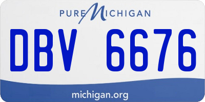 MI license plate DBV6676