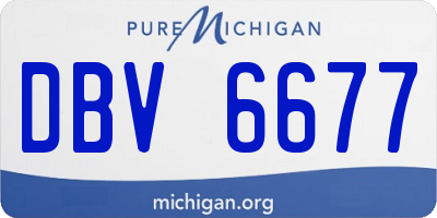 MI license plate DBV6677