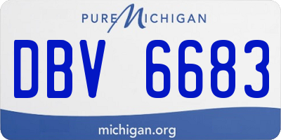 MI license plate DBV6683