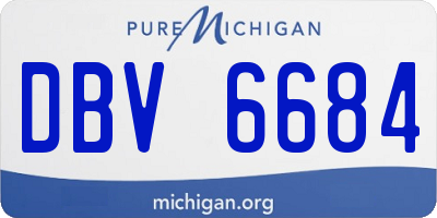 MI license plate DBV6684