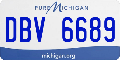 MI license plate DBV6689
