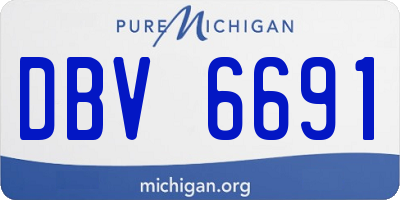 MI license plate DBV6691