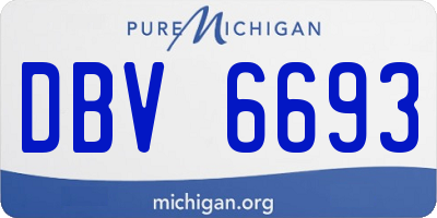 MI license plate DBV6693