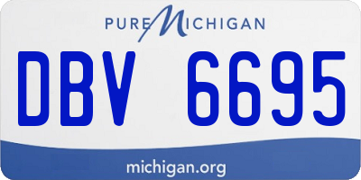 MI license plate DBV6695