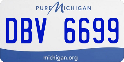 MI license plate DBV6699