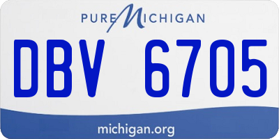 MI license plate DBV6705