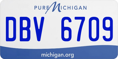MI license plate DBV6709