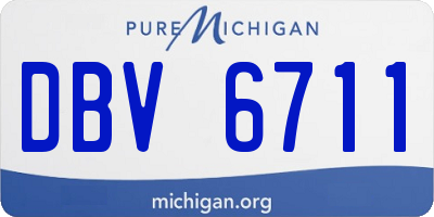 MI license plate DBV6711
