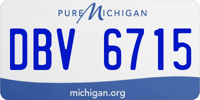 MI license plate DBV6715